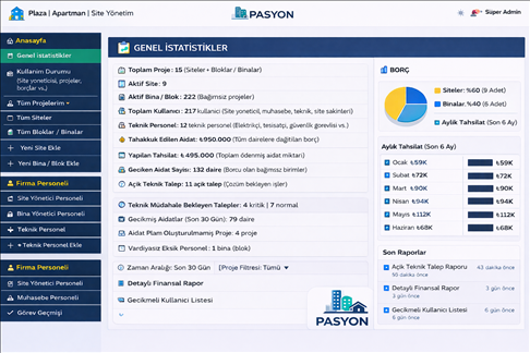 Plaza , Apartman ve Site Yönetim Yazılımı (PASYON)